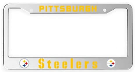 2 Packs Oem Officially Licensed Design With For Steelers Stainless Steel License Plate Frame (Silver)… #TOP27