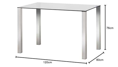 Table à manger Enzo Julian Bowen chromée pour repas modernes - 6