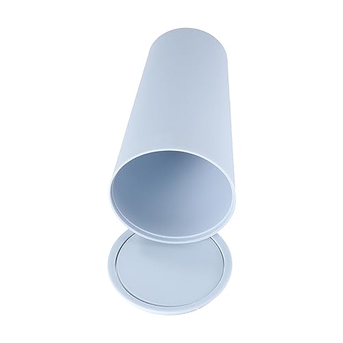 Bote de basura mini de escritorio con tapa giratoria azul miniatura 5