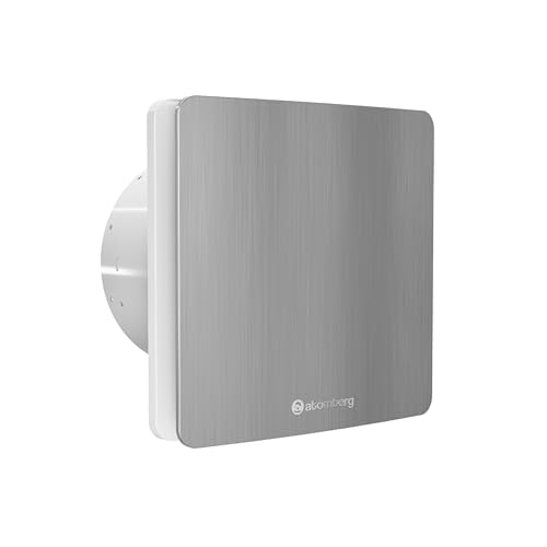 Image of atomberg Studio Exhaust Fan 150mm (6 Inches) | BLDC Motor | 6.8W| Low Noise | 2000 RPM| Ideal for Bathroom,Kitchen | Easy to Clean | Installation-Round Cut (153mm) | 2 Years Warranty (Brushed Steel)