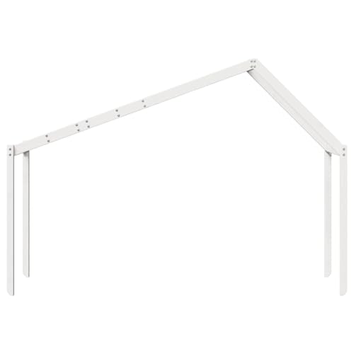 Vidaxl Tetto Letto Bambini Bianco 213X85,5X144,5Cm Legno Massello Pino, Tetto Per Letto, Tettoia Per Letto Bambini, Baldacchino Per Letto Bambini - 4