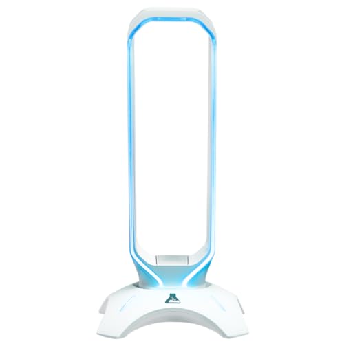 The G-Lab K-Stand Radon Supporto Per Cuffie Da Gioco - Retroilluminazione Rgb, Usb Hub 2 X 2.0, Base Antiscivolo - Supporto Universale Per Cuffie Gami
