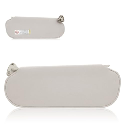 Sun Visor for Chevy Express & GMC Savana 1500 1999-2014, 2500 3500 4500 1999-2019, Left Driver Side Cream-Grey Sunvisor Replacement 84054688 84054695