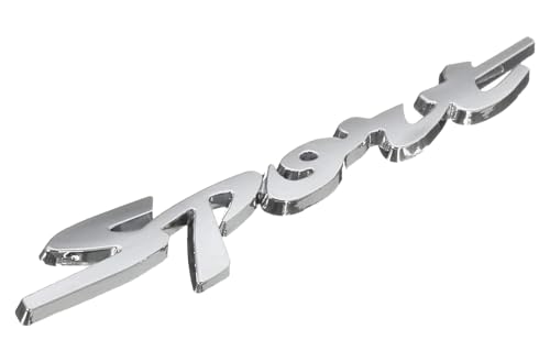 Sleek Sport 3D Metal Chrome Sticker Emblem Badge-Stylish Logo for Cars, Bikes & More- Size 13x2cm- Vehicle Accessory Elegant Design Silver.