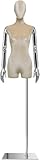SHANYAYALI Maniquí femenino con base cuadrada, altura ajustable de 62.2 a 78.74 pulgadas, se utiliza para mostrar gafas, sombreros, ropa, faldas (amarillo)