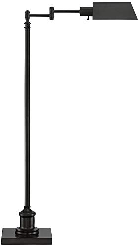Regency Hill Jenson Traditional Adjustable Pharmacy Lamp Floor Standing Base Swing Arm 54" Tall Dark Bronze Metal Bright Downward Light For Living Room Reading House Bedroom #TOP1