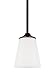 Sea Gull Lighting 6124501EN3-710 Hanford One-Light Mini-Pendant Hanging Modern Light Fixture, Burnt Sienna Finish