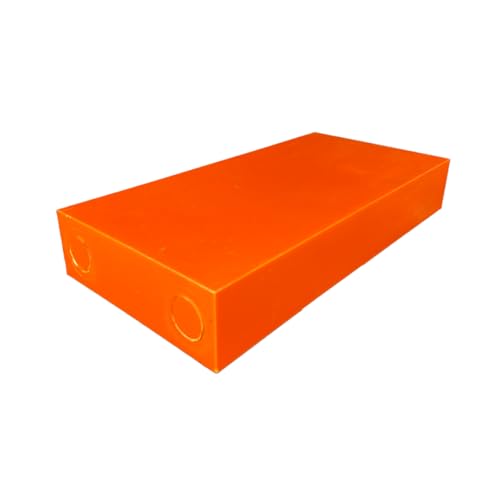 EcoCut: Acrylonitrile Butadiene Styrene (ABS) Orange Plastic Block, 2