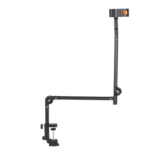 Support de bureau pour microphone avec bras de perche robuste et pince de table