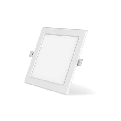 12W Square LED Alpha Panel | Cool Day White (6500K) Recessed Down Light for False Ceiling