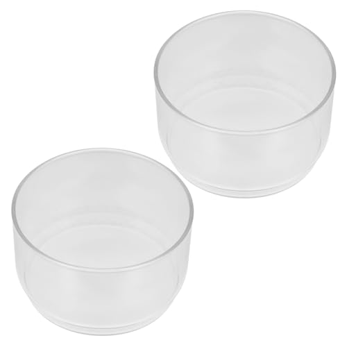 CLISPEED 2 pezzi Ciotole in Vetro Alta Trasparenza Resistente al Calore per Cucina e Forno Scodella per Conservazione e