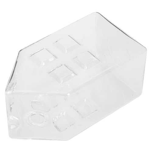 TOVINANNA Jarrón de Cristal Forma de Casa Pequeño, Decoración Hogar, Florero de Vidrio para Arreglos de Flores, Manualidades Jarrones, Adecuado para Decoración de Mesa y Plantas