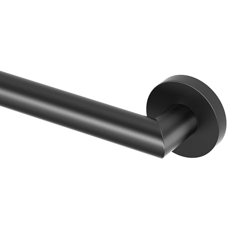 Image of Gatco 968MX Glam 42 inch L Grab Bar, Matte Black /ADA Compliant Stainless Steel Safety Grab Bar for Bathroom