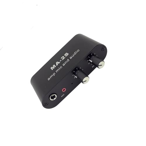 MA2S Preamp Small Stereo Sound Preamplifier Boosts Dynamic Mic 75X for Podcast Streaming Feature 3 Output Port