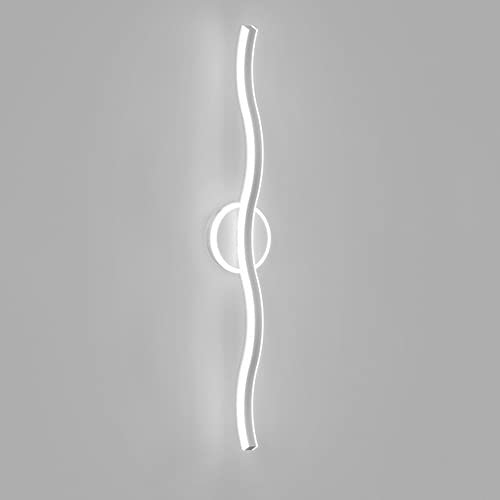 Aplique de Pared de Noche de Metal, lámpara de Pared de Tira Larga Lineal, Luces de Pared de iluminación Decorativa Simple para Sala de Estar, lámpara de Pared led Moderna de 3 Modos de Color,