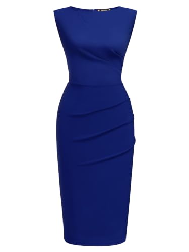 Image of Miusol Women's Retro Ruffle Style Slim Work Pencil Dress