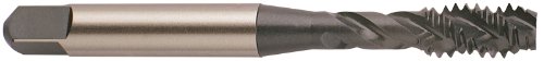 YG-1 D2 Series Vanadium Alloy HSS Spiral Flute Tap, Hardslick Coated, Round Shank with Square End, Modified Bottoming Chamfer, 9/16