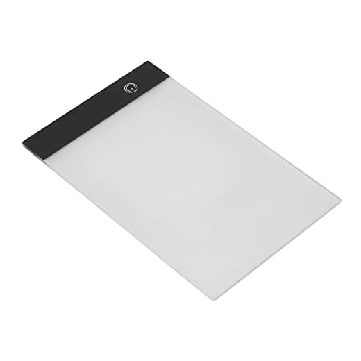Artcraft Tracing Light Pad, LED Light Box Tracer Multifuncional A5 Luz Blanca Suave con Cable de Alimentación USB para Dibujar Bocetos Pintura para Estudiantes (Brillo de 3