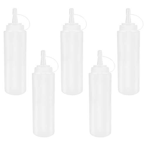 Housoutil 5 Pcs Squeeze Esguicho Garrafas de Condimento Ketchup Molho de Salada Garrafas Dispensador