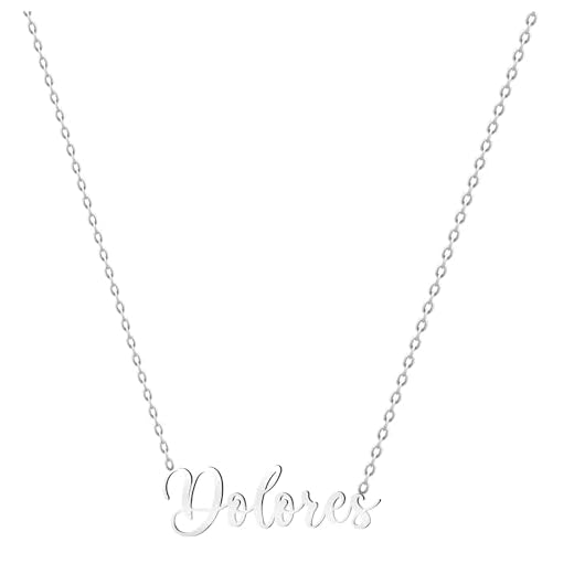 various Collar Nombre Dolores Acero Inoxidable-Colgante Nombre Personalizado Plateado para Collar Mujer-Regalos Personalizados para Mujer Madres Niña Parejas, Mejor Amiga