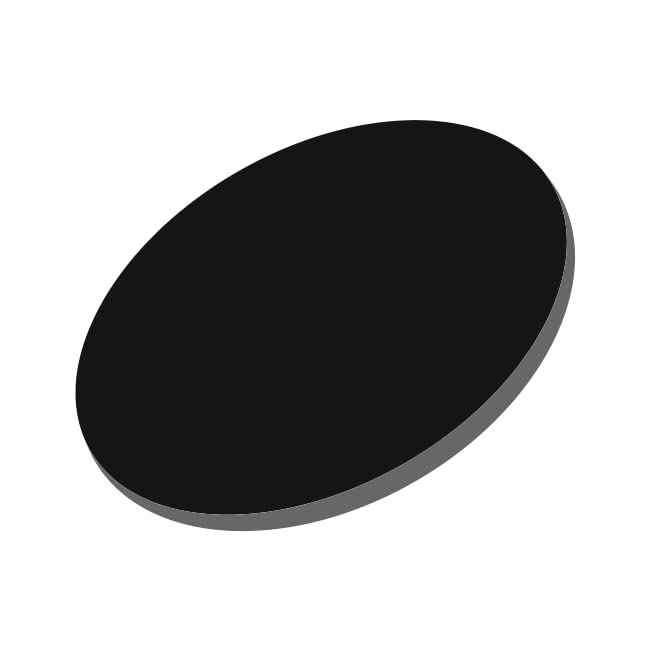 Sign Print Lab Cake Board Display Round Shape for Anniversary OR Birthday 5 MM Thick Acrylic (9 Inch, Black Acrylic)