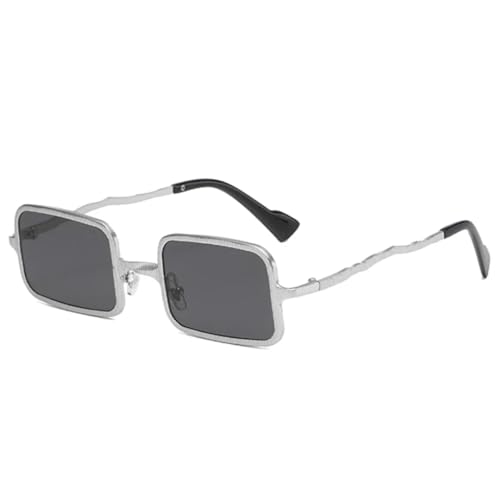 Lunettes de soleil punk métal pour festivals et soirées urbaines effet miroir