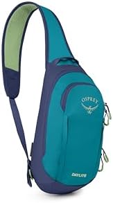 Osprey Daylite Shoulder Sling Bag – Compact Crossbody Sling Backpack for Everyday Carry, Festivals, and Travel – Lightweight, Comfortable Fit for Hands-Free Convenience, Blue Spikemoss/Alkaline