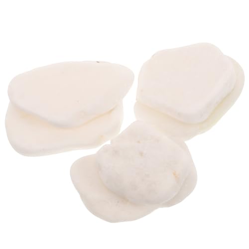 LALADEFIEE Lot de 6 Galets Plats Lisses à Peindre 3-8 CM Pierres Blanches DIY pour Loisirs Créatifs Peinture sur Pierre Décoration Intérieure et Aménagement Paysager
