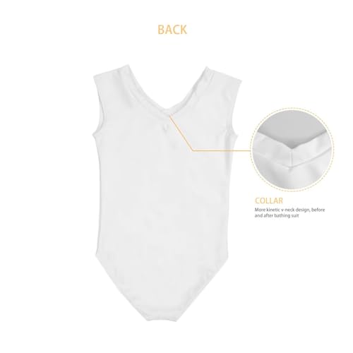 Yzaoxia Girls Swimsuits One Piece Swimsuit for Kids Sleeveless Bathing Suit V Neck Swimwear 3-14Y4