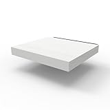  Lot de 6 Etagere Murale Blanche Bois Fixation Invisible, Étagère Murale Blanche Suspendue Bibliothèque Flottante Tablette pour Deco Salon/Cuisine/Chambre/Salle de Bain/Blanc(Icône Chêne)25x22CM