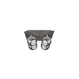 3 años de garantia Plafón de Techo Níquel con Focos Orientables. 4xGU10 Bombilla Halógena Incluidas. Medidas 22x22cm,