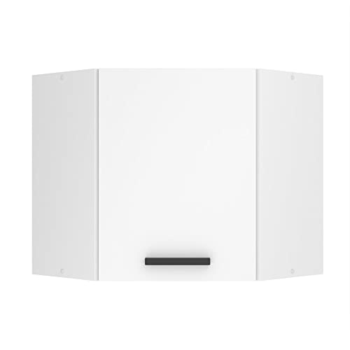 Belini Hängeschrank Küche, Küchenschränke SGN. Breite 60 cm. Oberschrank mit 1 Tür, Küchenhängeschränke, Wandschrank Hängend, Weiß matt