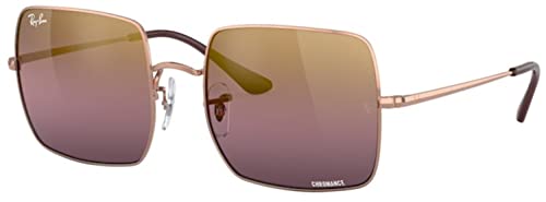 Ray-Ban RB1971 Sunglasses Bundle: RB 1971 SQUARE 9202G9 Square Rose Gold Red Mirror Po and Eyewear Cleaning Kit