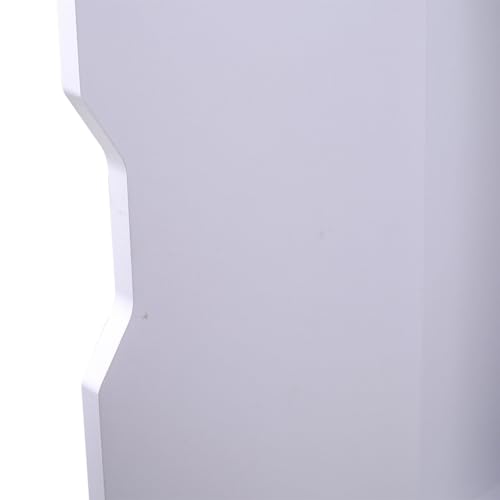 Shally Dogan Schmaler Badwagen mit 4 um 360° drehbaren Rollen, schmaler Rollwagen mit Schiebetüren und Ablagen aus weißem Holz, platzsparender Schrank für Küche, Abstellkammer, Wohnzimmer,