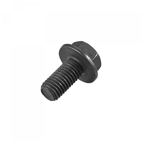 Image of uxcell Metric M12x25mm Hex Flange Bolts, 6pcs 10.9 Grade Carbon Steel Hexagon Head Screws