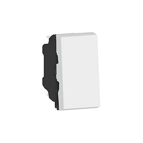 Legrand 077034L Poussoir Inverseur avec Borne Libre de Potentiel Mosaic, 1 Module, 6A, 250V, Blanc