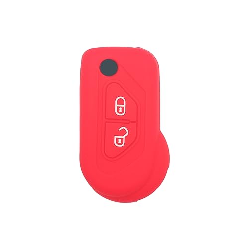 BROVACS Silicone Cover Protector Case Holder Skin Jacket Compatible with CITROEN 2 Button Flip Remote Key Fob CV4311 Red - Image 3