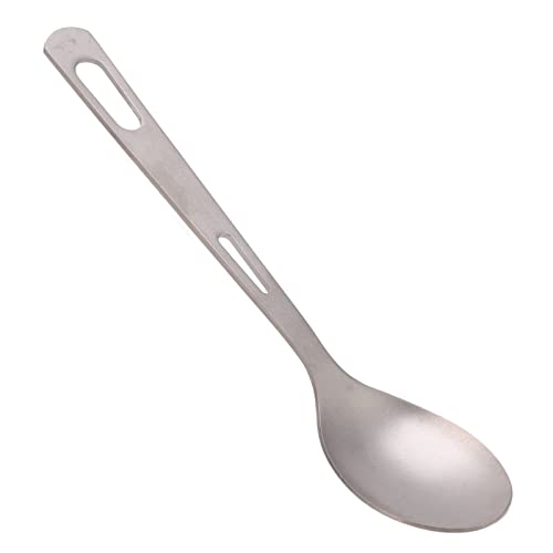 Ensemble de couverts de camping en titane, durable, portable et léger, vaisselle d'extérieur pour sac à dos, randonnée, pique-nique, sablage en titane pur mat 20 g, couteau, (Cuillère)