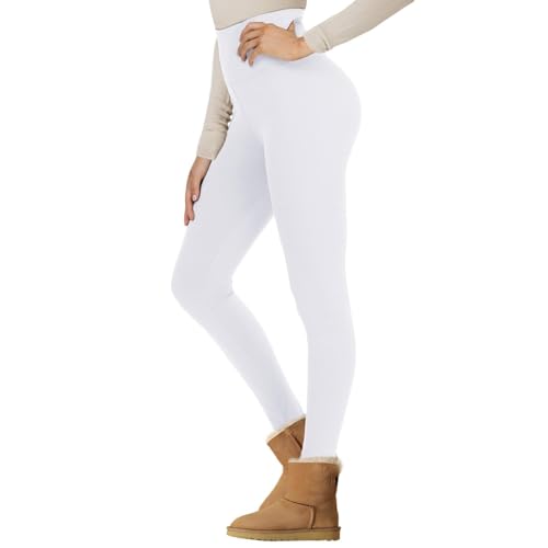 NexiEpoch Fleece Lined Leggings Women - High Waisted Winter Yoga Pants Tummy Control Soft Thermal Warm for Hiking Workout