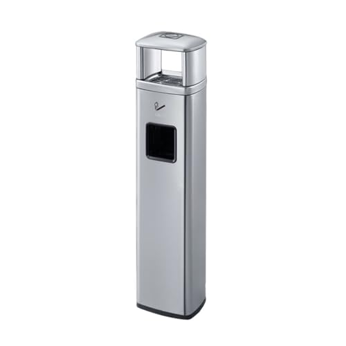 GEK208130 Contenedor de basura grande Columna de ceniza Vertical de acero inoxidable, cubo for cenizas interior de pie for el hogar, Patio, eliminación de colillas de cigarrillos Patio