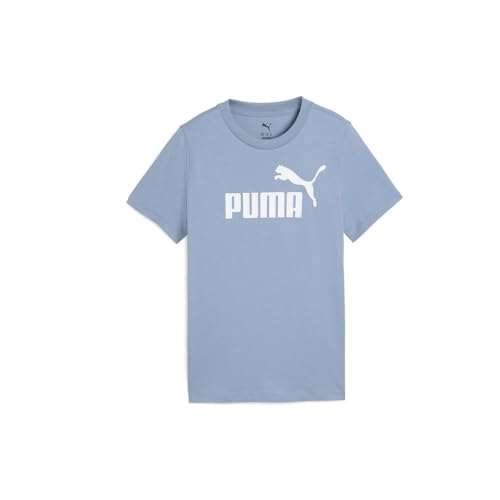 PUMA Kids Girls Essentials Logo Crew Neck Short Sleeve Casual Tops Casual - Blue