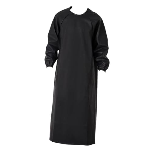 Harilla Grembiule da saldatura in similpelle, comodo, multiuso, resistente, per fabbri, lavoratori adulti e saldatori, Nero 140x125cm