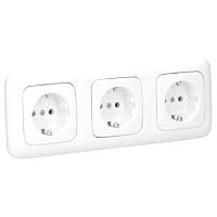 Busch-Jaeger Reflex SI Set 3x Steckdose 20 EUC-214 und 1x Rahmen 2513-214 – Ansicht 1
