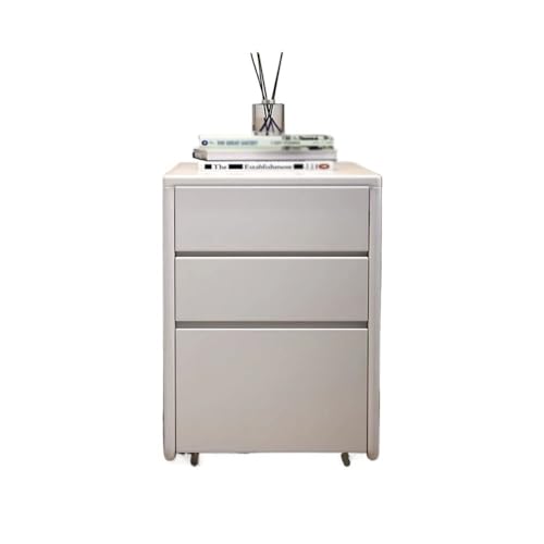 Carpeta Archivador de oficina, gabinete pequeño de almacenamiento de madera, cajón móvil con ruedas, gabinete de almacenamiento debajo del escritorio, gabinete corto Carpetas de archivos(Blanco)