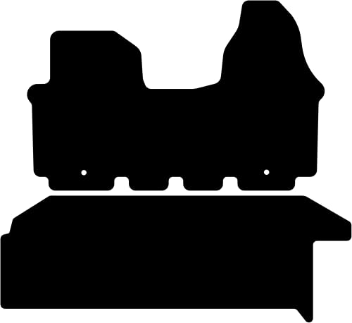 Kovvar Tapis de Sol Compatible avec Renault Trafic 2001-2014 Correspondant à la Version: 2 | Portes coulissantes Simples | Empattement Long | Qualité: Basic