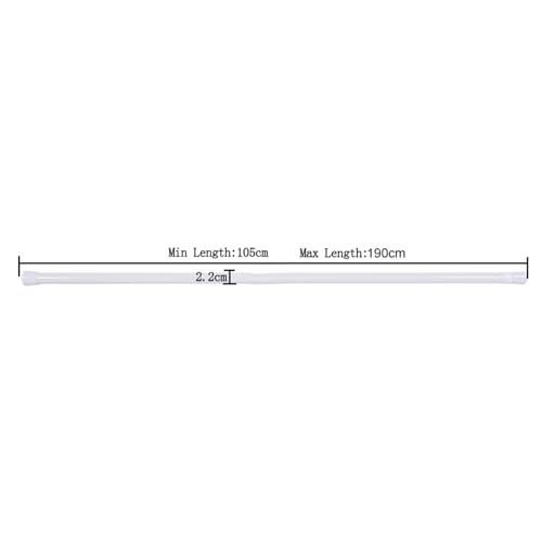 Tringle extensible avec barre télescopique chargée pour douche et fenêtre - 5