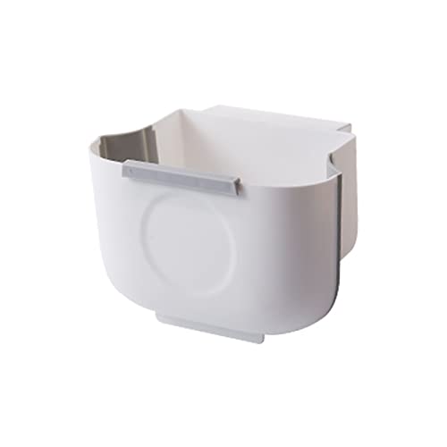EESLL Bote de basura plegable para cocina, 6L, plegable, montado en la pared, para cocina, coche, caravanas, dormitorio, baño, color blanco Cover