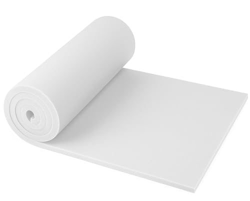 AAAini High Density Upholstery Foam Sheet 1/2 x 72 x 24 Cut to Size Cushion Support Pad for Couch Sofa Mattress or Seat Firm Blue Furniture Replacement Foam for Sagging Cushions & Bed Support