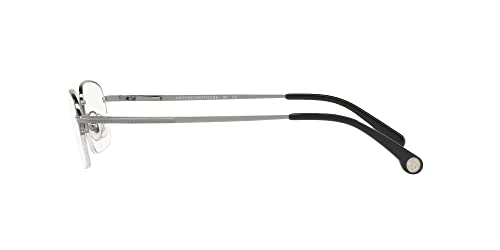 Brooks Brothers Men's Bb 487T Rectangular Prescription Eyewear Frames, Shiny Gunmetal Titanium/Demo Lens, 54 Mm #TOP3