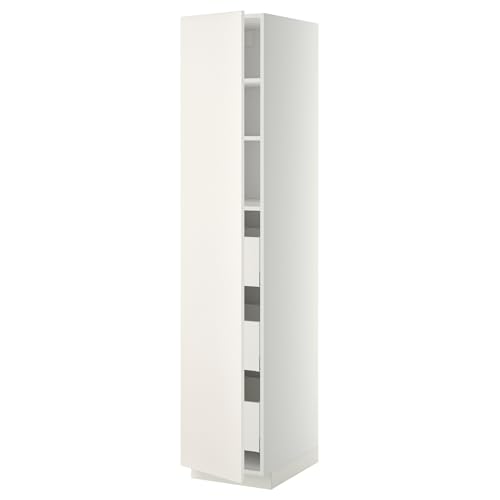 ProTuning HOMEMETOD/MAXIMERA Armario alto con cajones, blanco/Veddinge blanco, 40x60x200 cm